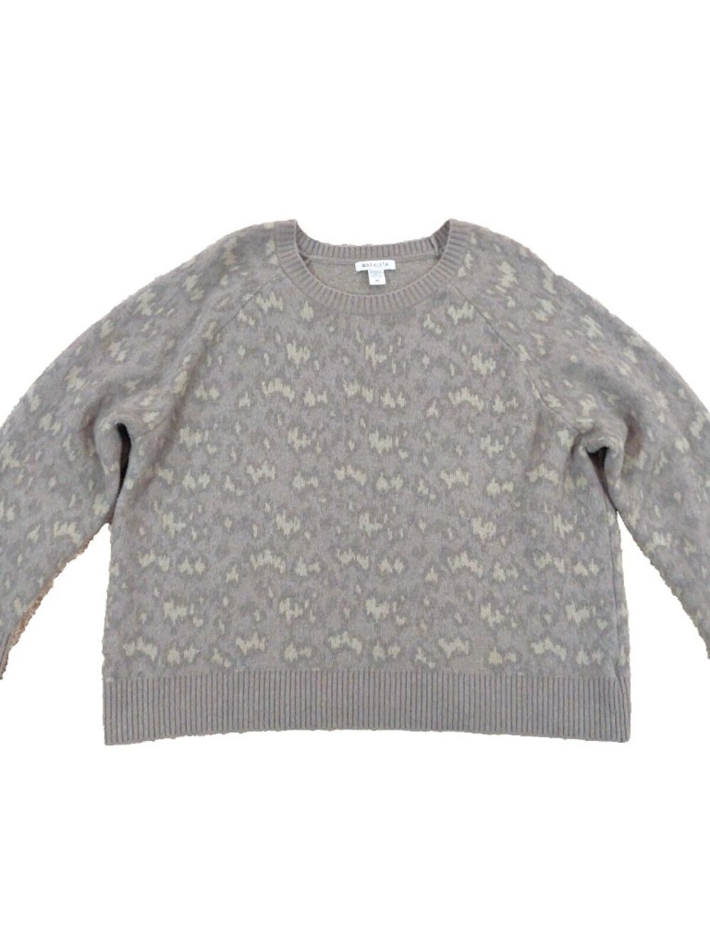 Athleta Hawthorn Merino Wool Textured Crewneck Sweater Plus Size Grey Womens 2X